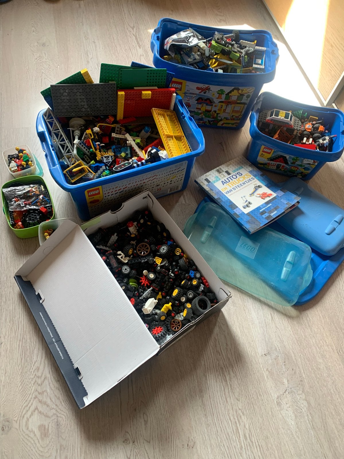 Grote partij LEGO blokken en onderdelen met boek, Ophalen of Verzenden, Gebruikt, Overige merken