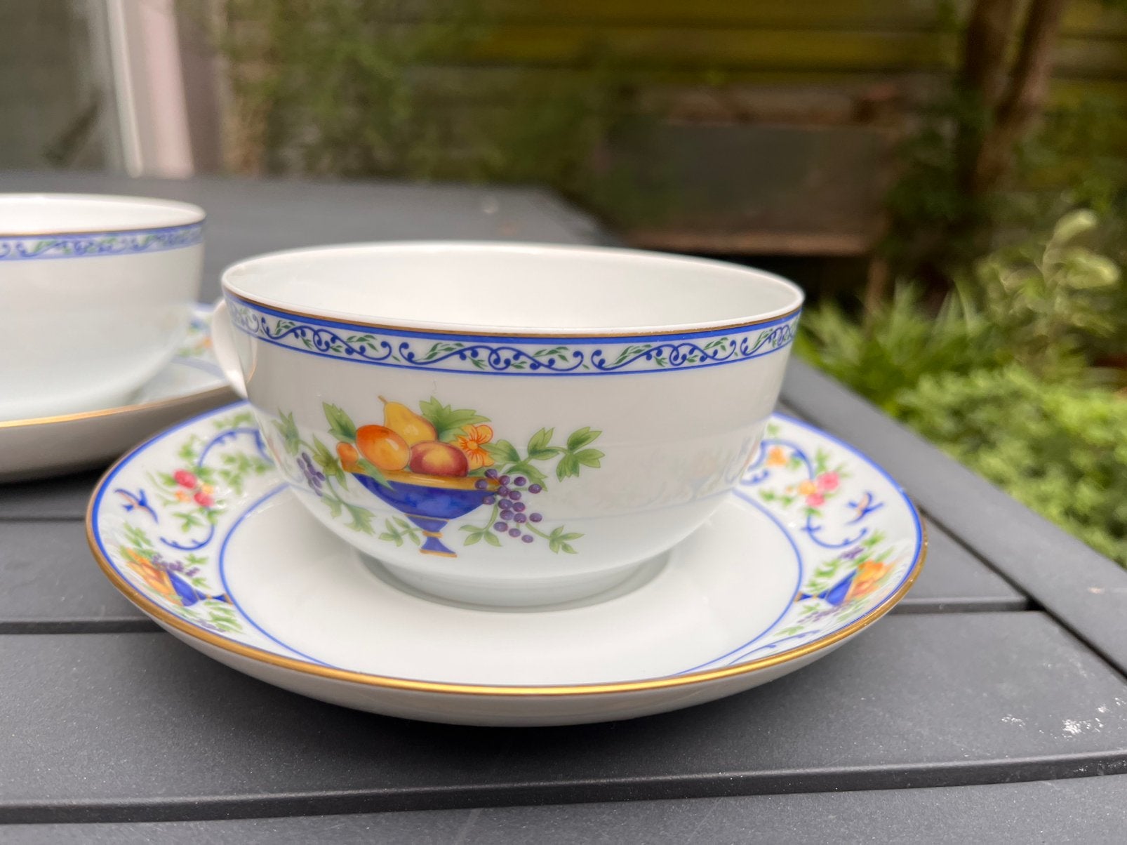 Haviland Limoges "Renaissance" porseleinen– kop & schotel x2, Antiek en Kunst, Ophalen