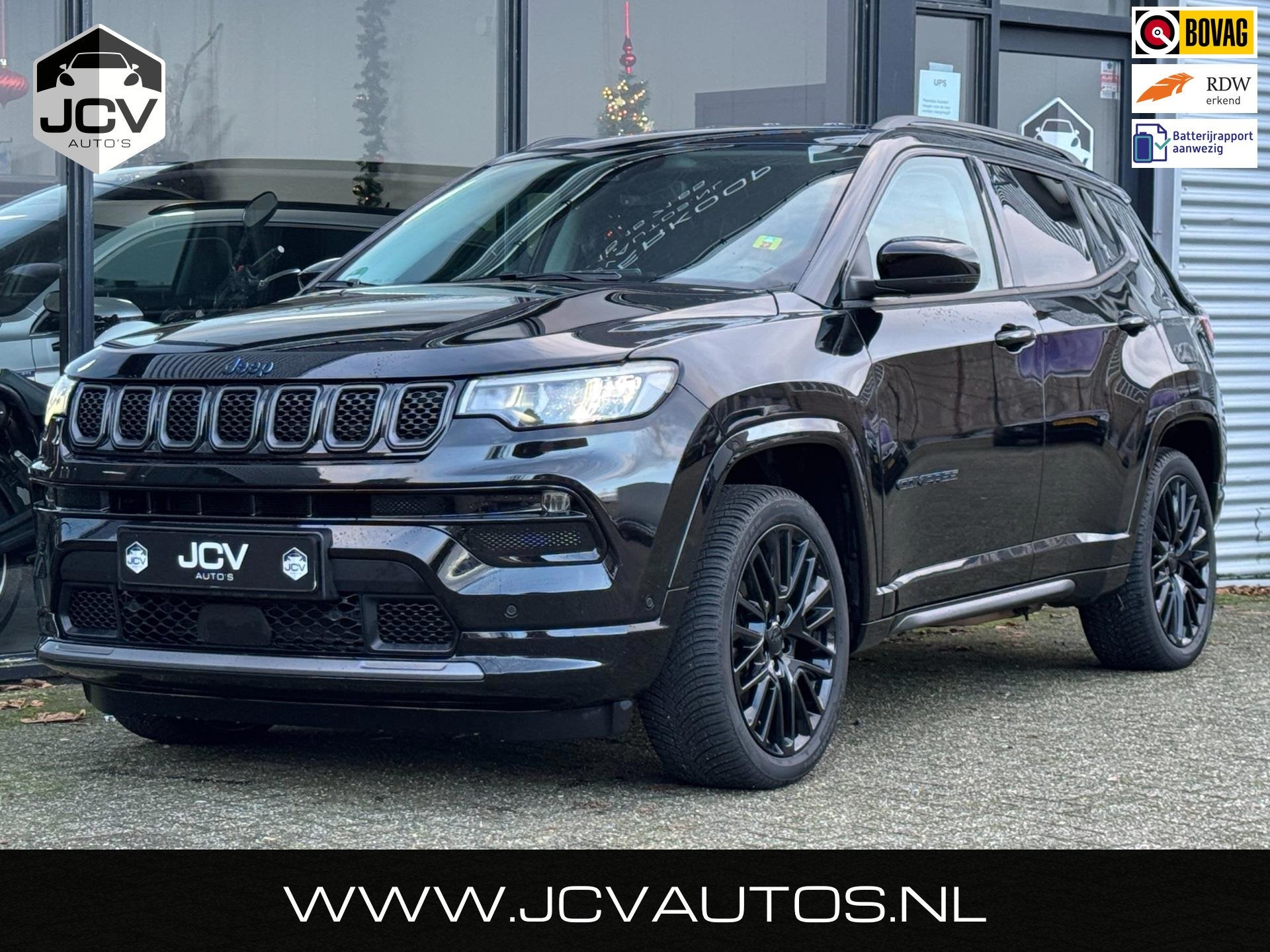 Jeep COMPASS 4xe 240 Plug-in Hybrid Electric S CAM/LEER/ACC, Euro 6, 4 cilinders, Zwart, Bedrijf