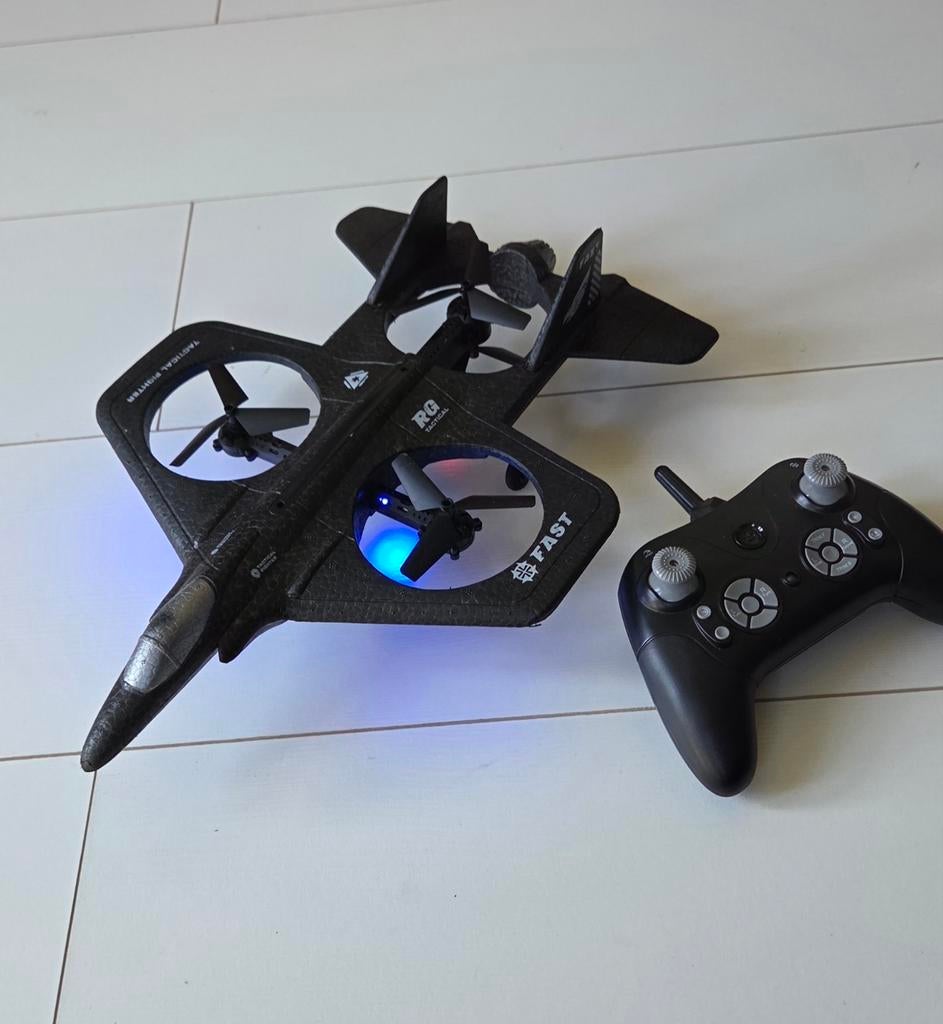 RC Drone Vliegtuig met Afstandsbediening - Zwart, Ophalen of Verzenden, Zo goed als nieuw, Elektro, RTF (Ready to Fly)