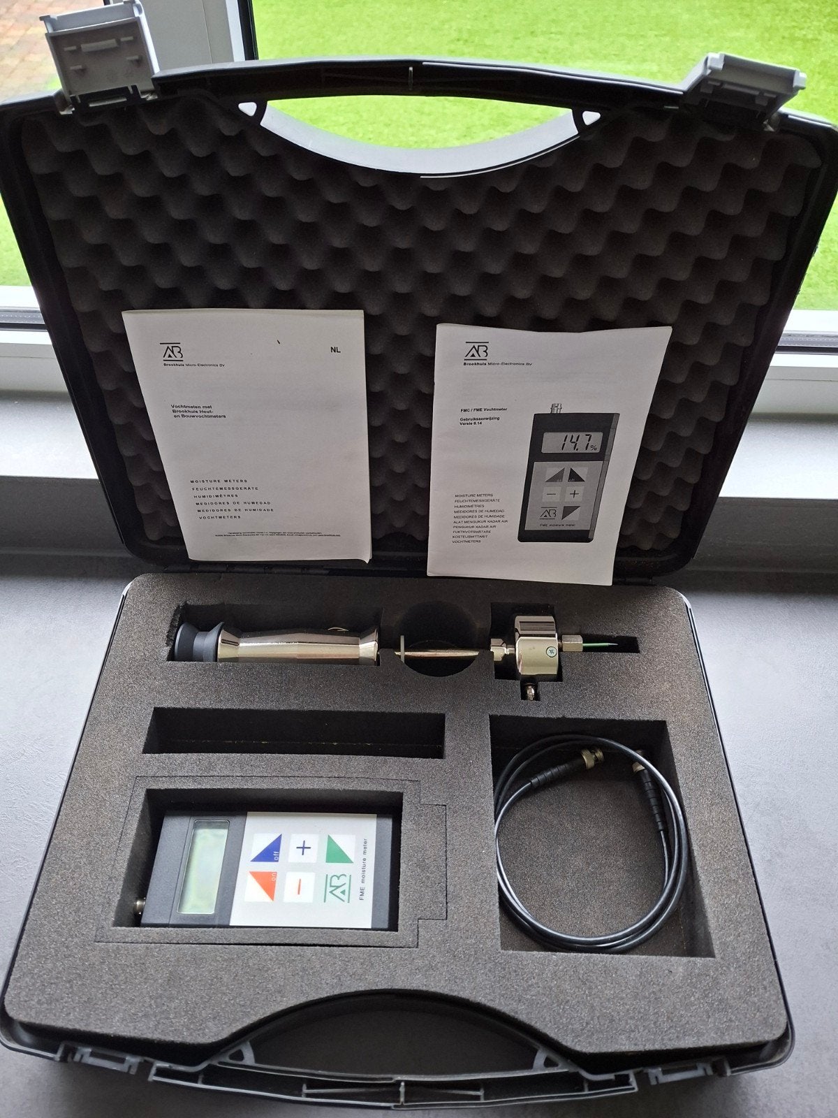 Brookhuis  FME Vochtmeter in koffer, Ophalen of Verzenden, Gebruikt, Vocht of Vloeistof