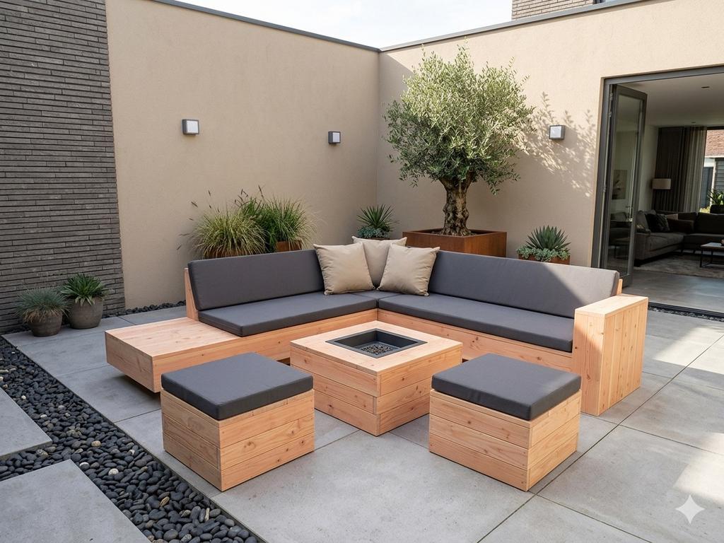 Douglas douglashout loungeset set tuinbank MAATWERK, Verzenden, Nieuw, Overige materialen, Loungeset