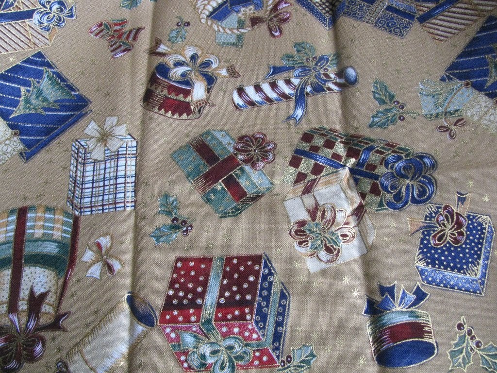 Restant Lap Stof - Kerst Kado / Lehmann & Weber 112 x 26 cm, Gebruikt, 30 tot 120 cm, Katoen, 30 tot 200 cm