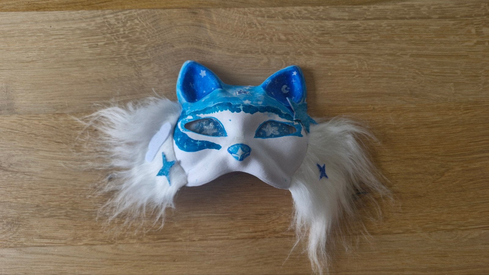 Kat/poolvos sterren masker voor meisjes (6-17 jaar), Ophalen
