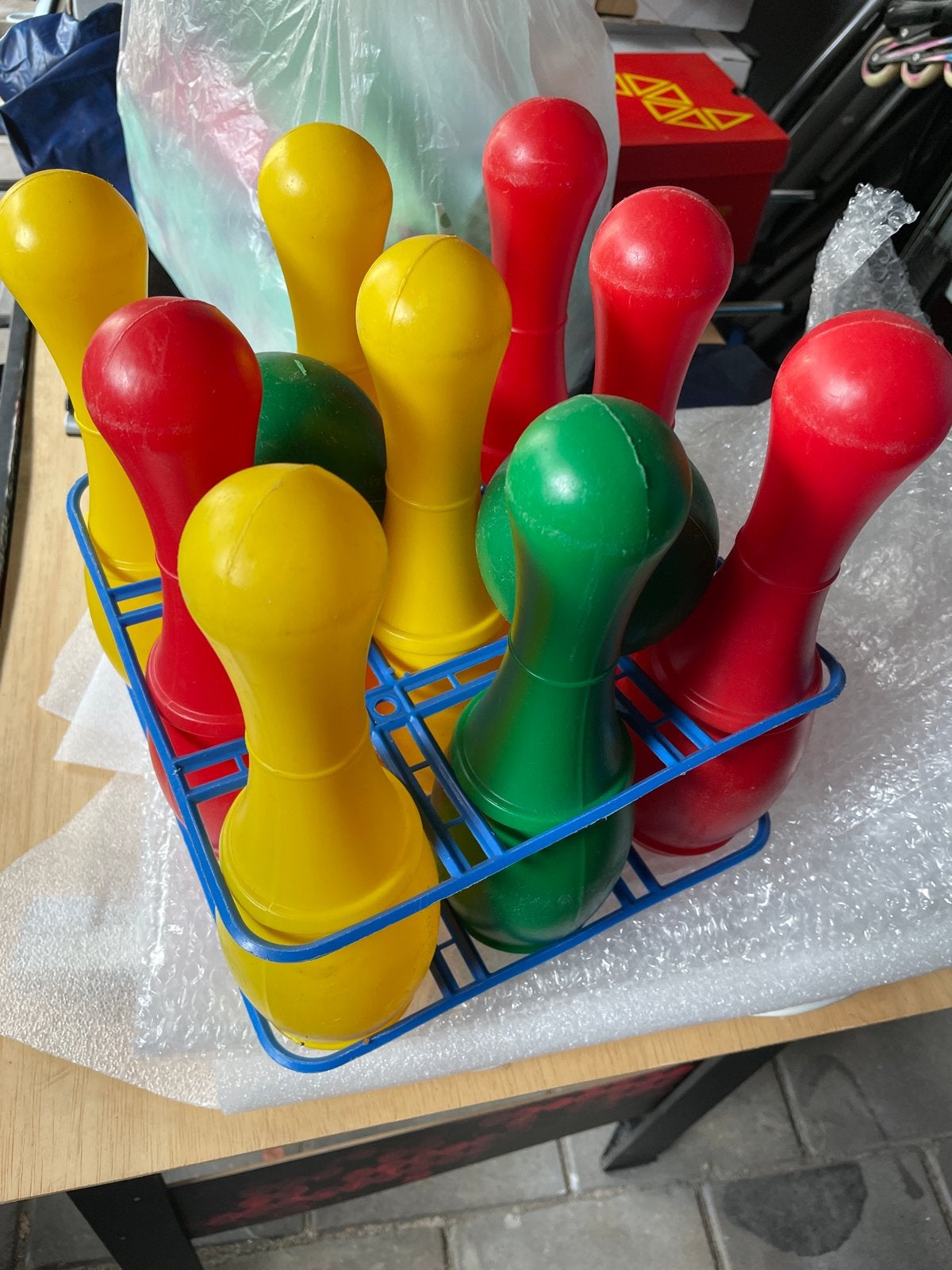 Kegelset bowling compleet met twee ballen, Kinderen en Baby's, Ophalen of Verzenden, Gebruikt, Jongen of Meisje