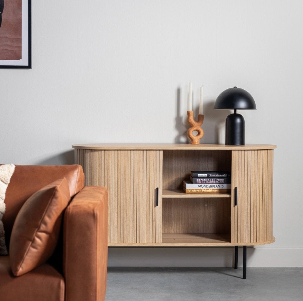 by fonQ basic Panel Dressoir  120 cm Eiken | Van €315, nu, Byfonq, 100 tot 150 cm, Byfonq, Nieuw