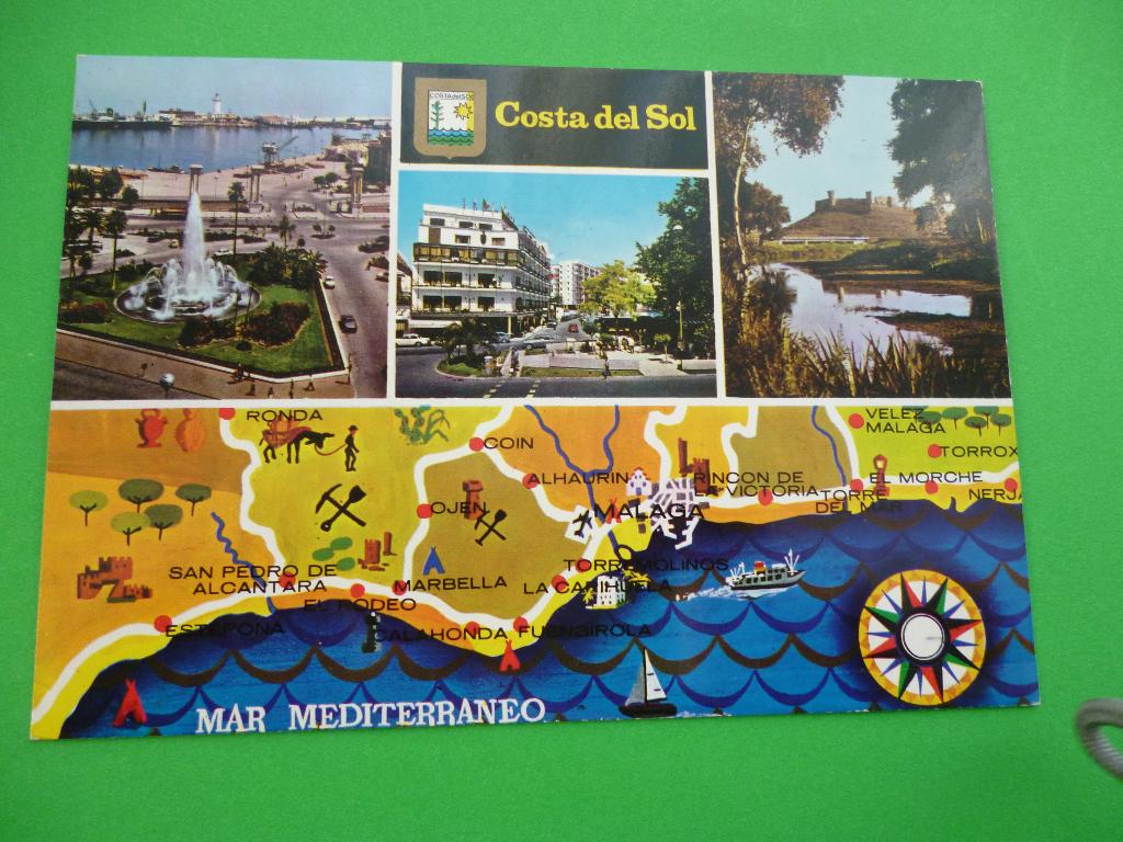 ansichtkaart Costa del Sol Spanje, Verzamelen, Ophalen of Verzenden, 1980 tot heden, Gelopen, Spanje