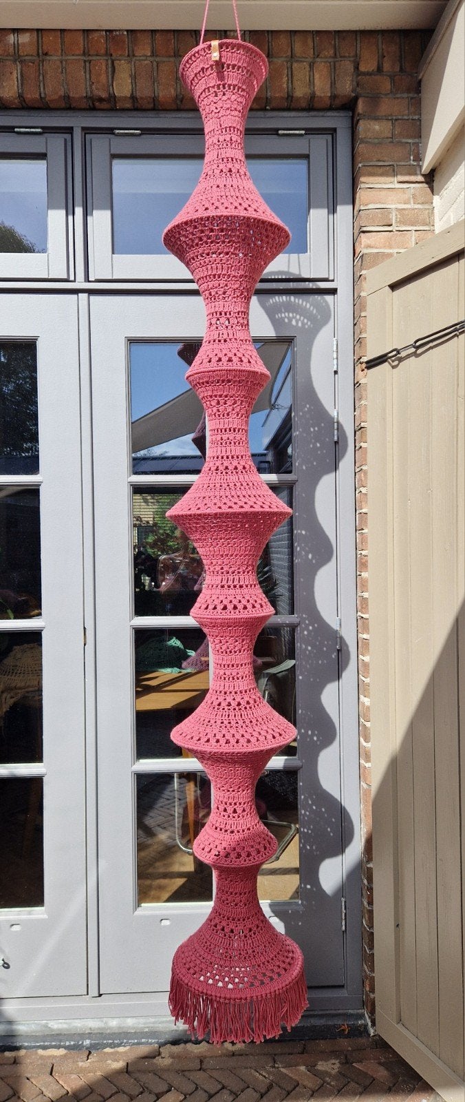 Handgemaakte Fishermanslamp, Boho, Nieuw, Roze, Ophalen of Verzenden