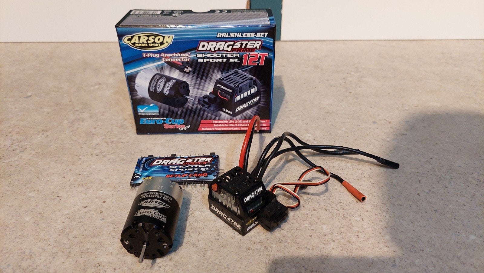 Carson Dragster 12t brushless combo, Hobby en Vrije tijd, Modelbouw | Radiografisch | Auto's, Ophalen of Verzenden, Zo goed als nieuw
