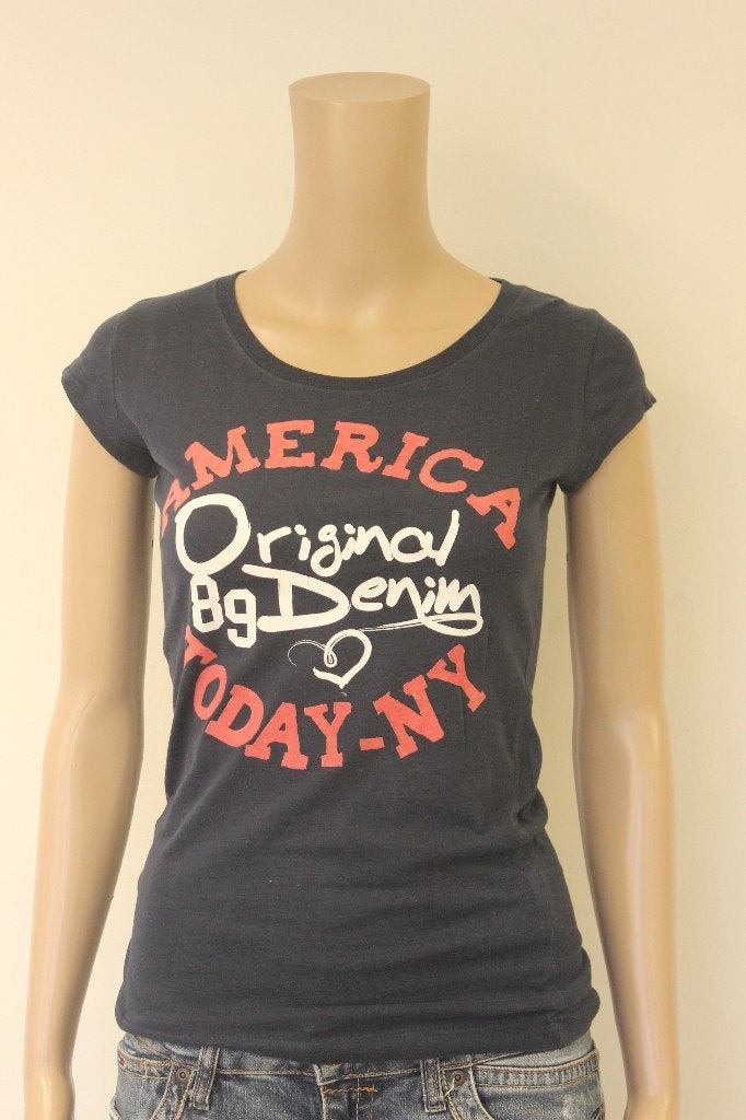 America Today donkerblauw t-shirt maat XS, Blauw, ., Ophalen of Verzenden, Zo goed als nieuw