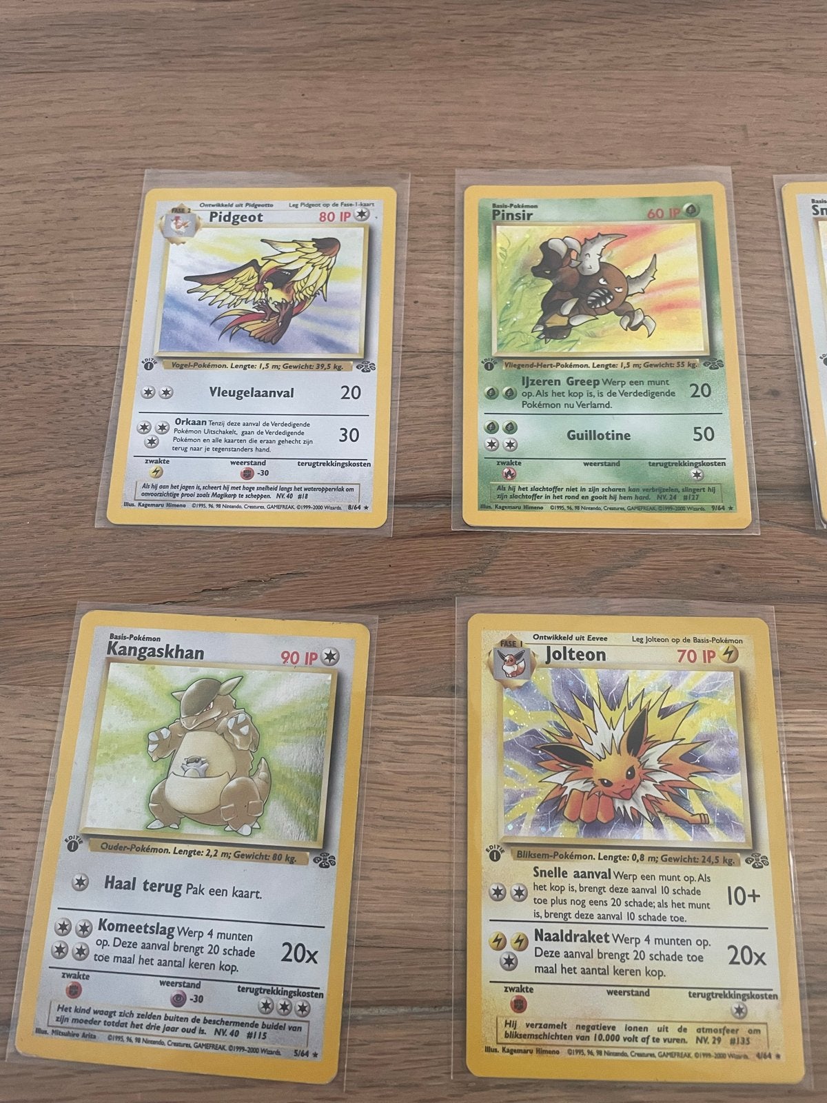 Pokémon kaarten jungle eerste editie NL bijna compleet, Verzenden, Gebruikt, Meerdere kaarten