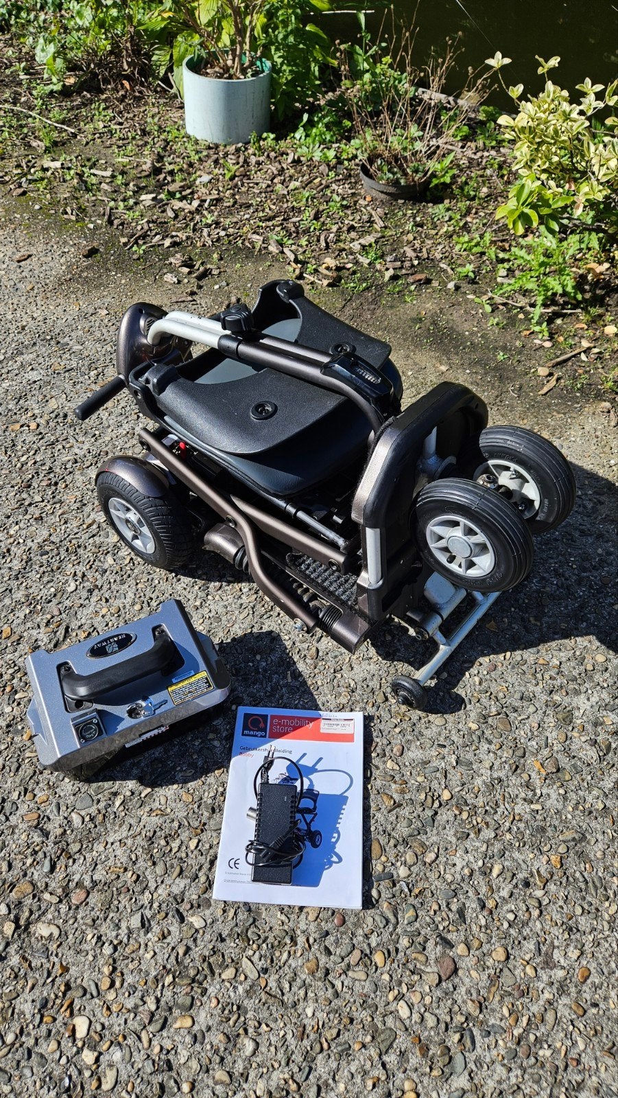 Mango Bobby Deluxe inklapbare scootmobiel met Litium accu, Ophalen, Inklapbaar, Zo goed als nieuw, Elektrische rolstoel