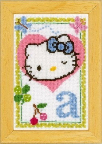 Borduurpakket Hello kitty letter A pn0149004, Hobby en Vrije tijd, Geen, Geen, Nieuw, Ophalen of Verzenden