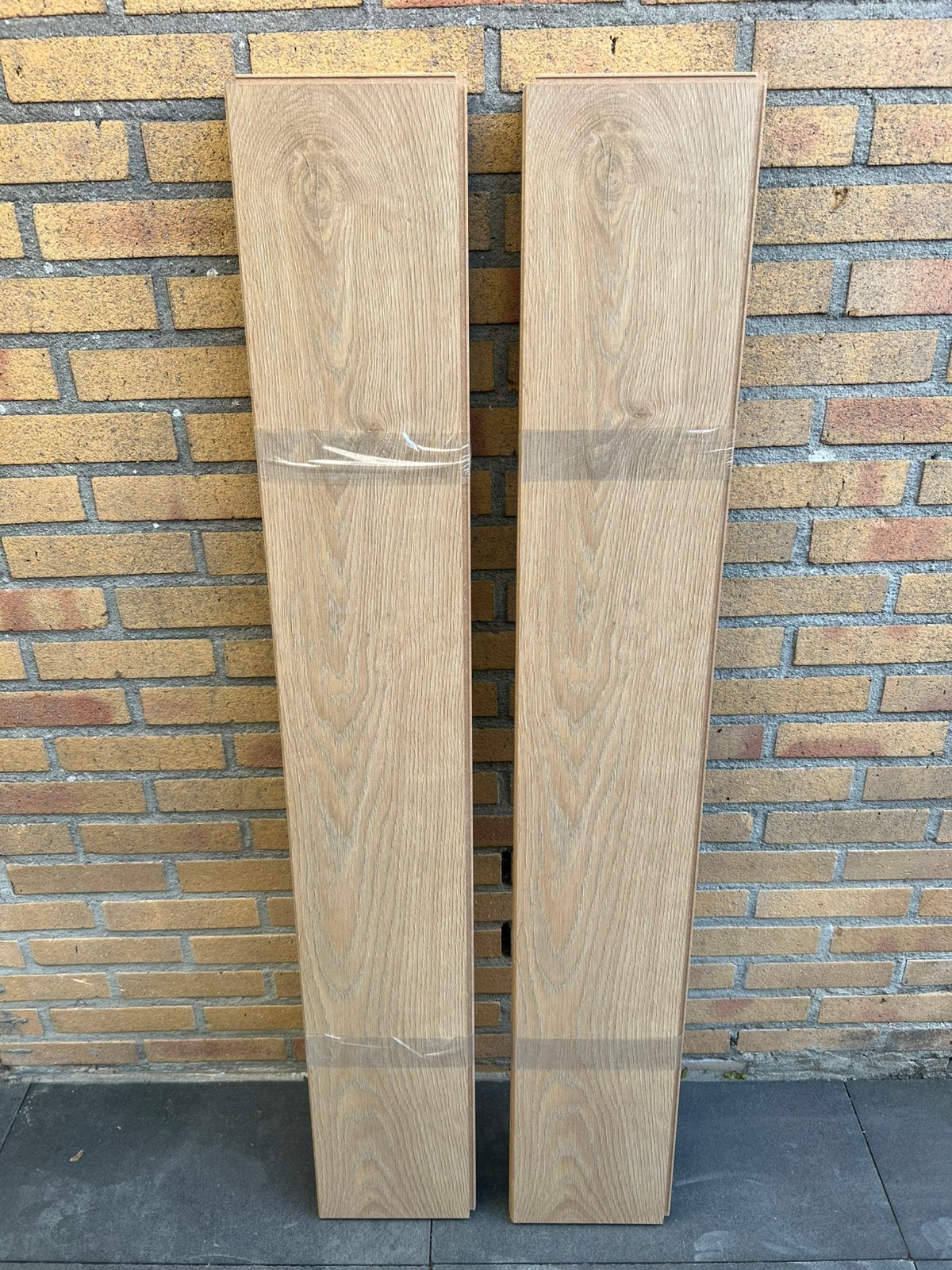 Houtlook 2 V Groef klik laminaat kleur beige 75m2, Ophalen, 50 tot 150 cm, Zo goed als nieuw, 10 m² of meer