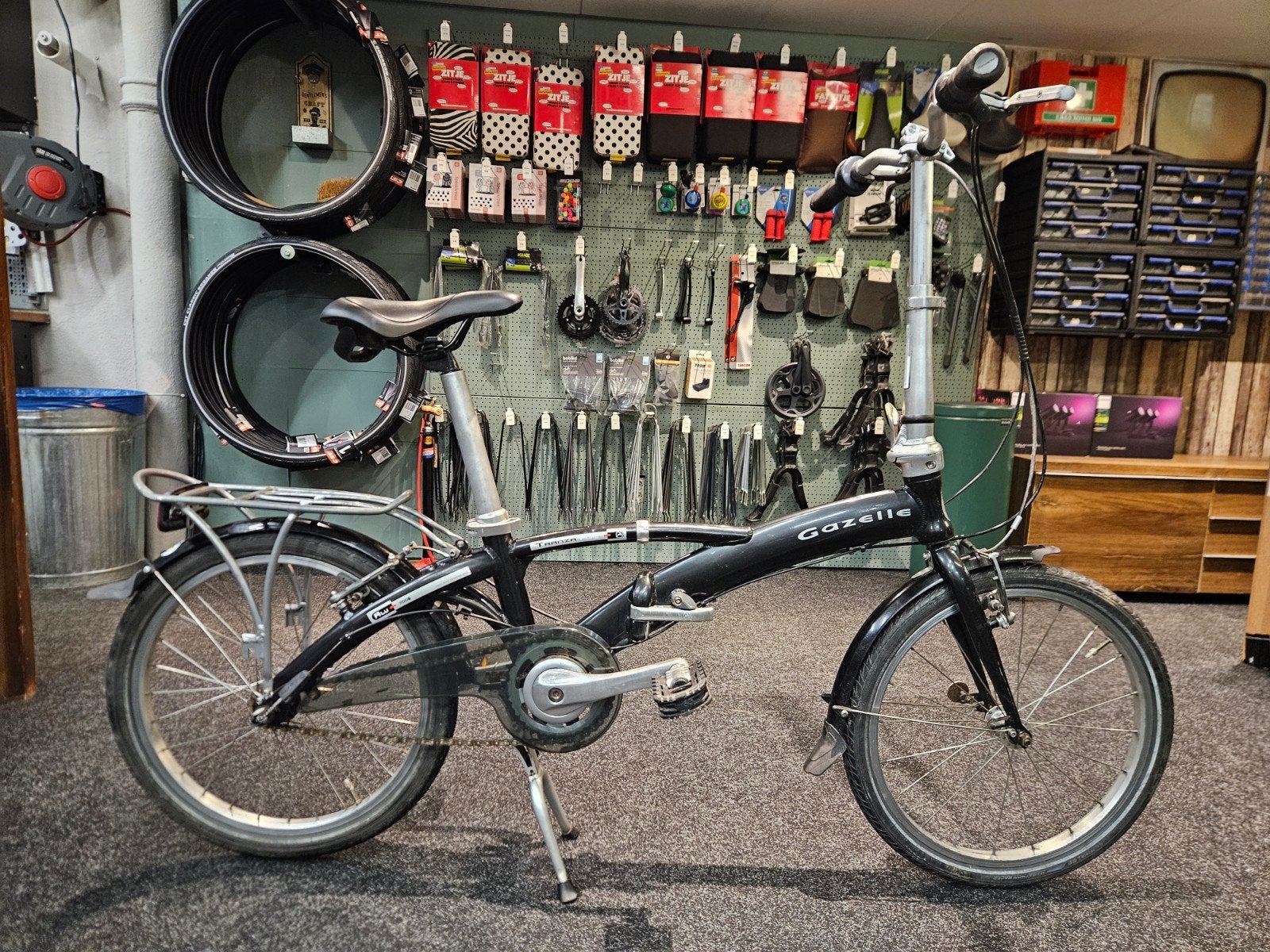 Gazelle Tranza vouwfiets, Ophalen, 20 inch of meer, Gebruikt, Velgrem