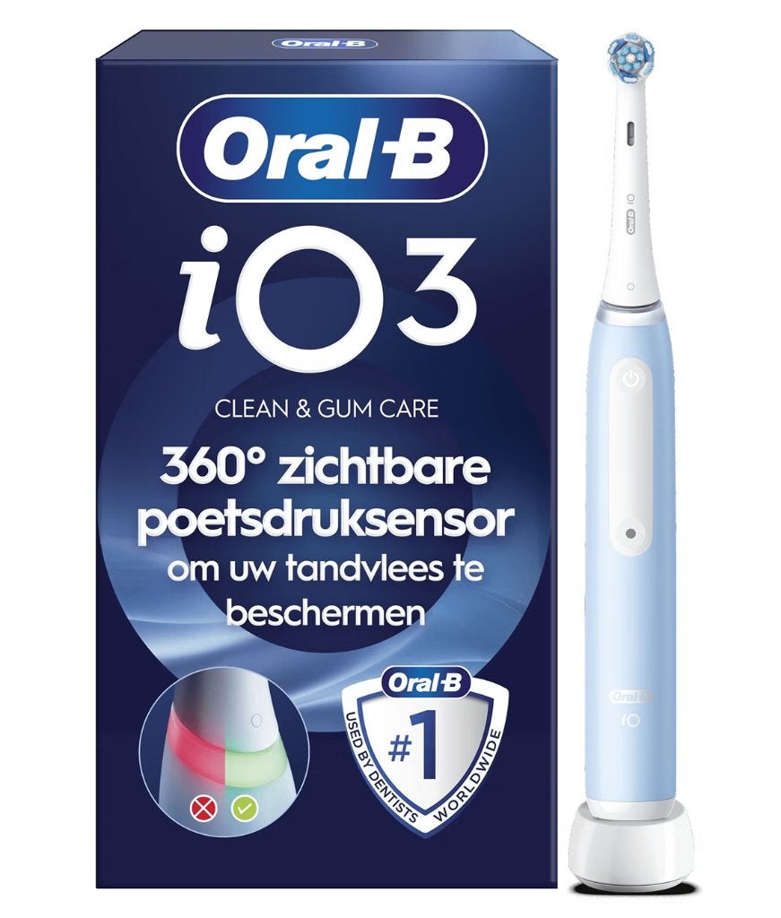 Oral-B iO 3 Elektrische Tandenborstel Blauw [NIEUW], Ophalen of Verzenden, Nieuw, Mondverzorging