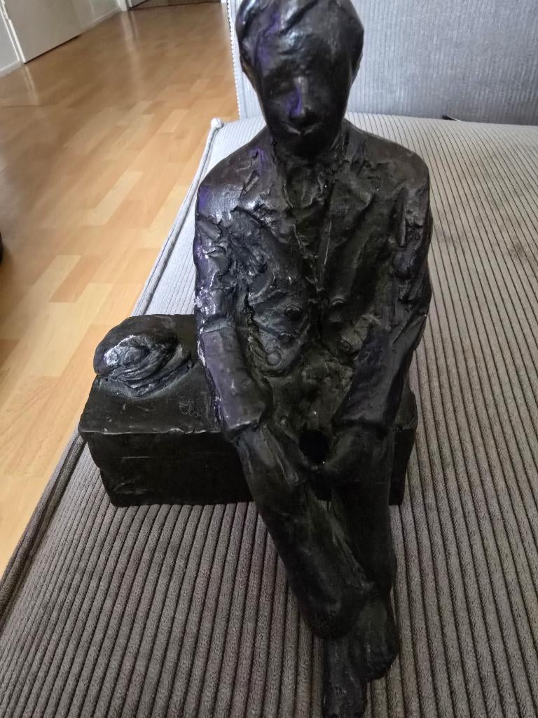 Bronzen beeld Jan haas, Antiek en Kunst, Ophalen of Verzenden, Brons