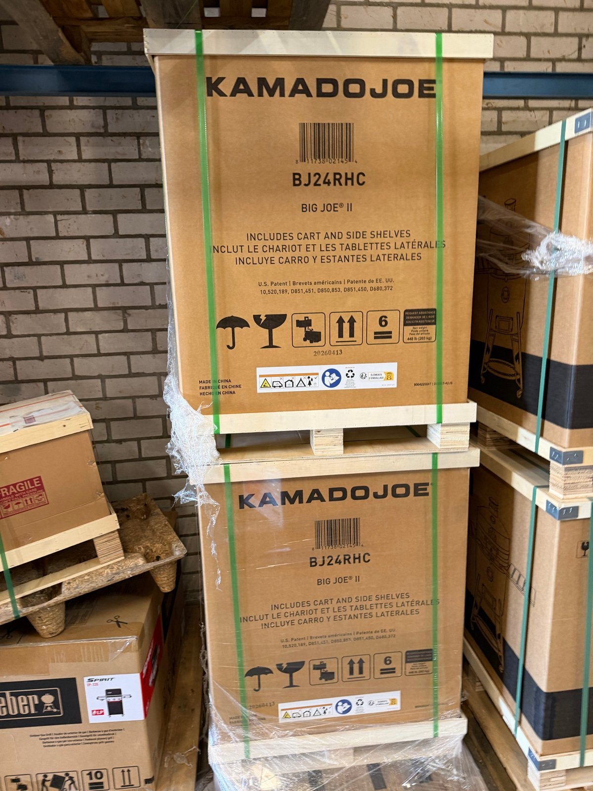 Kamado Joe Big Joe II BJ24RHC Keramische BBQ Nieuw, Ophalen of Verzenden, Nieuw