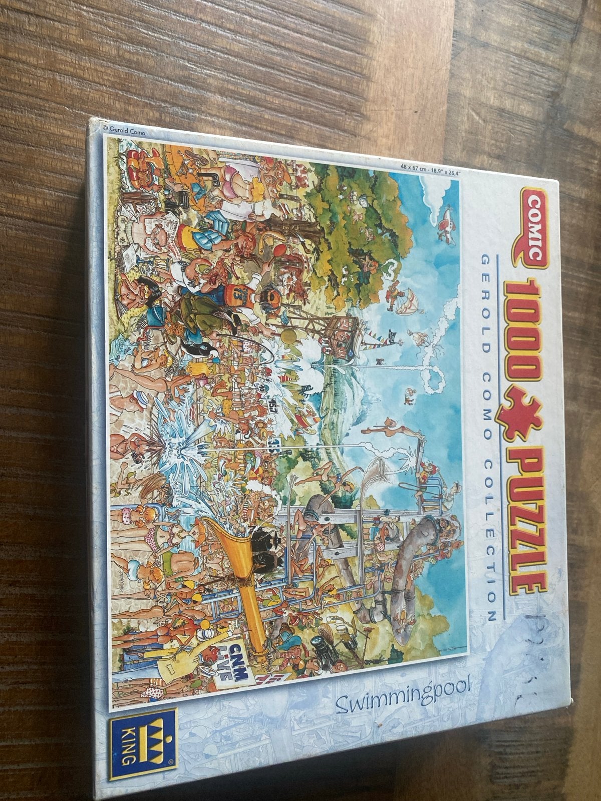 King Comic Puzzel 1000 stukjes - Swimmingpool, Ophalen of Verzenden, 500 t/m 1500 stukjes, Gebruikt, Legpuzzel