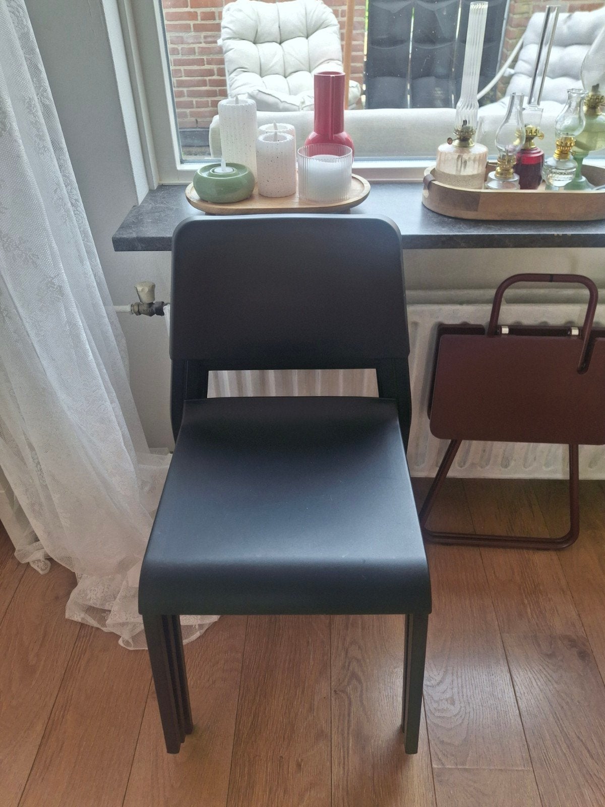 Stoelen stapelbaar 3 stuks, Huis en Inrichting, Stoelen, Ophalen, Eén