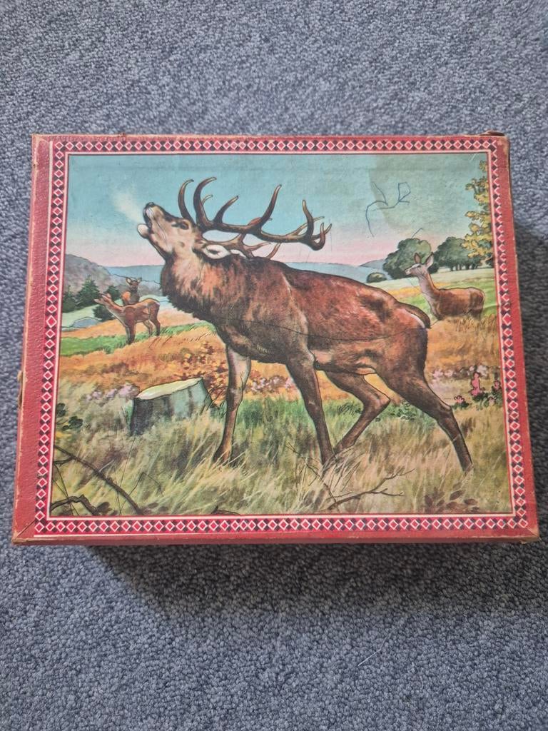 Vintage Houten Blokkenpuzzel met Dierenmotieven, Antiek en Kunst, Antiek | Speelgoed, Ophalen of Verzenden