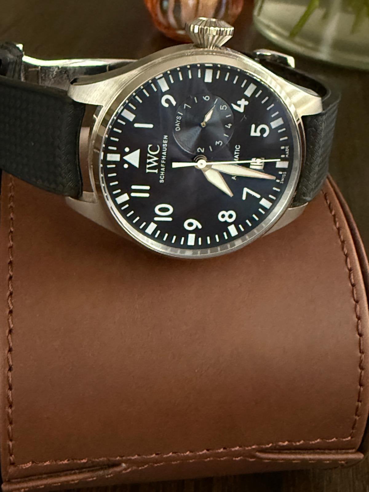 IWC Big Pilots watch 46.  (hommage), Ophalen of Verzenden, Zo goed als nieuw, Leer, Overige merken