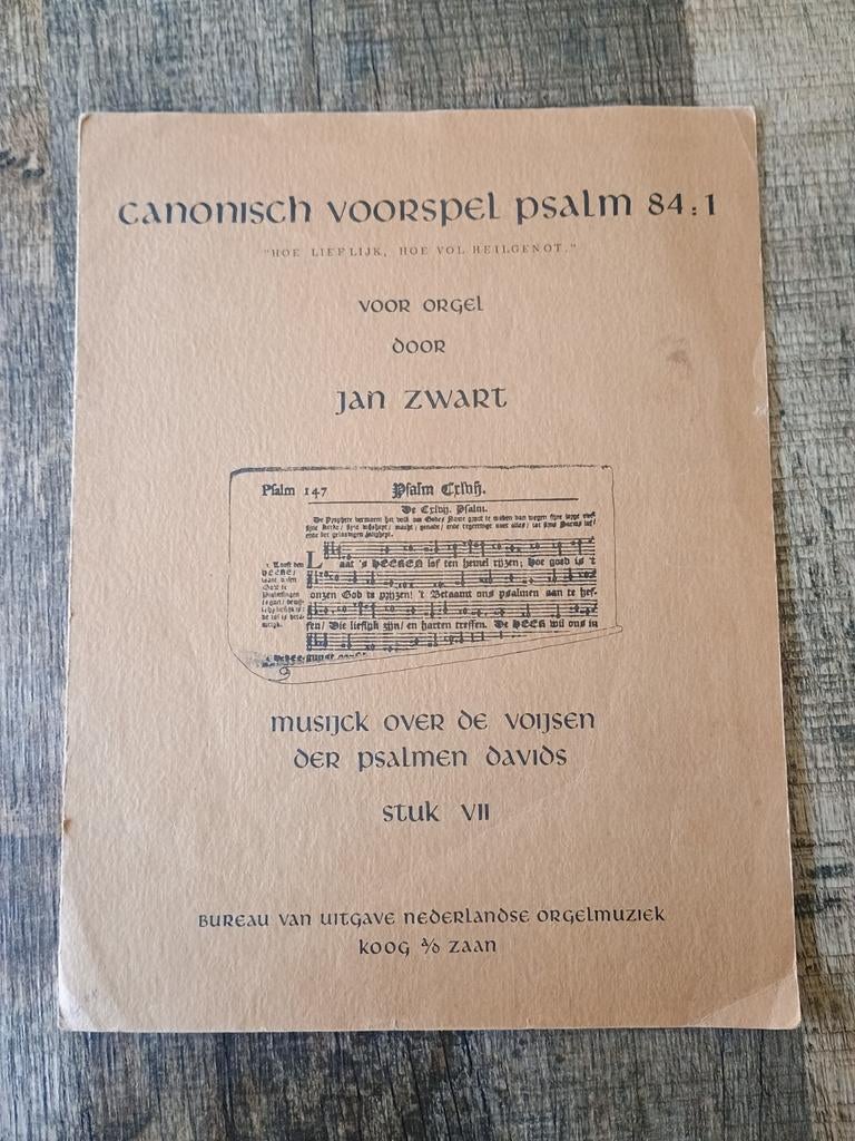 Jan Zwart - Canonisch voorspel psalm 84, Ophalen of Verzenden, Gebruikt, Religie en Gospel