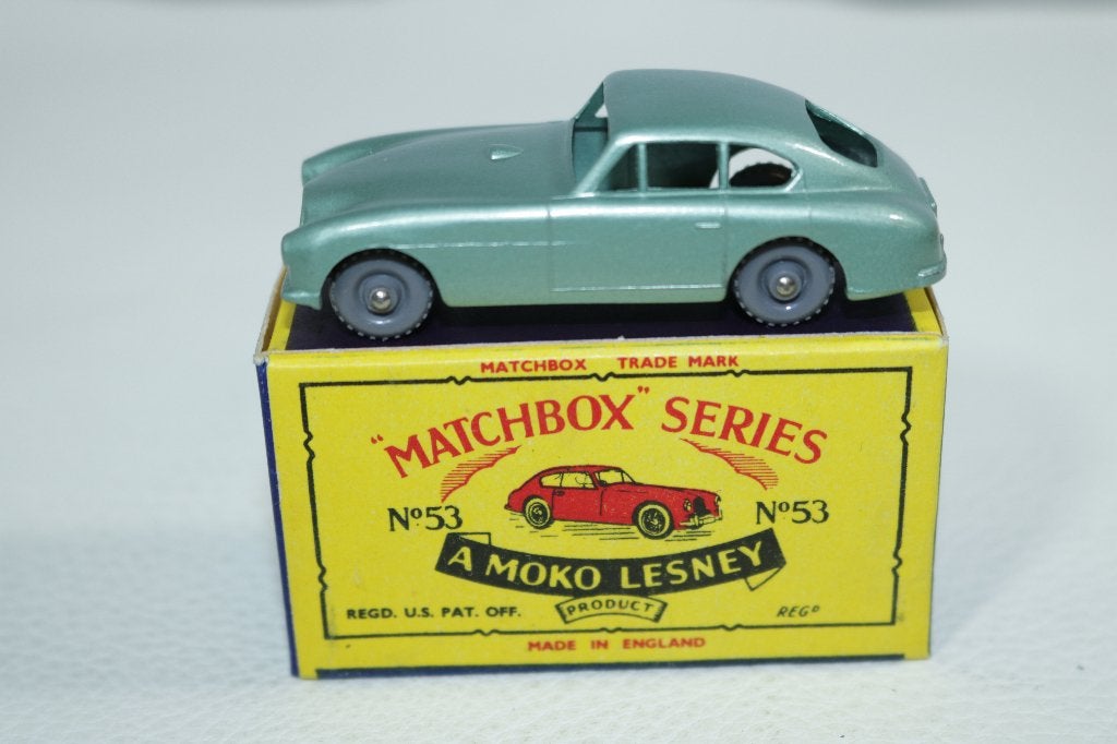 Matchbox 53a Aston Martin 1:64 GPW perfect mint in box, Ophalen of Verzenden, Nieuw, Auto, Matchbox