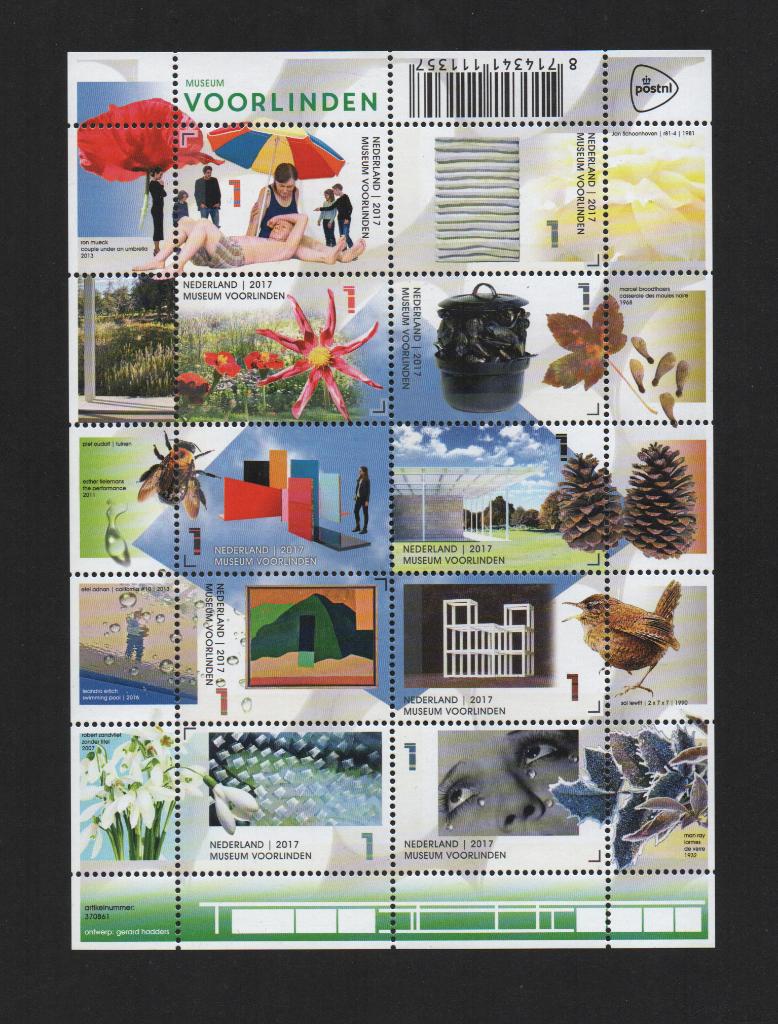 NVPH 3555-3564 Postfris 2017 Museum Voorlinden, Ophalen of Verzenden, Na 1940, Postfris