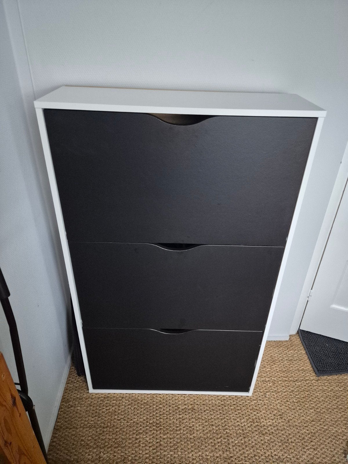 Nette schoenenkast zwart/wit met 3 vakken, Ophalen of Verzenden, Gebruikt, Klassiek/Scandinavisch/Modern