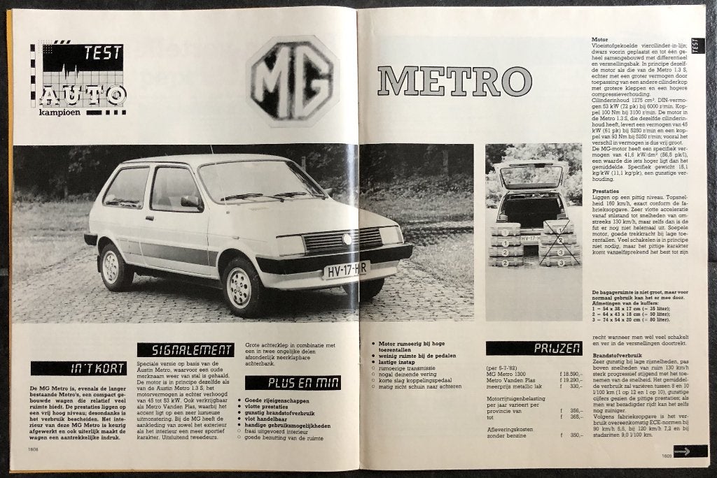 MG Mini Metro testen in Autovisie ea, Gelezen, Ophalen of Verzenden, Overige merken, Autovisie