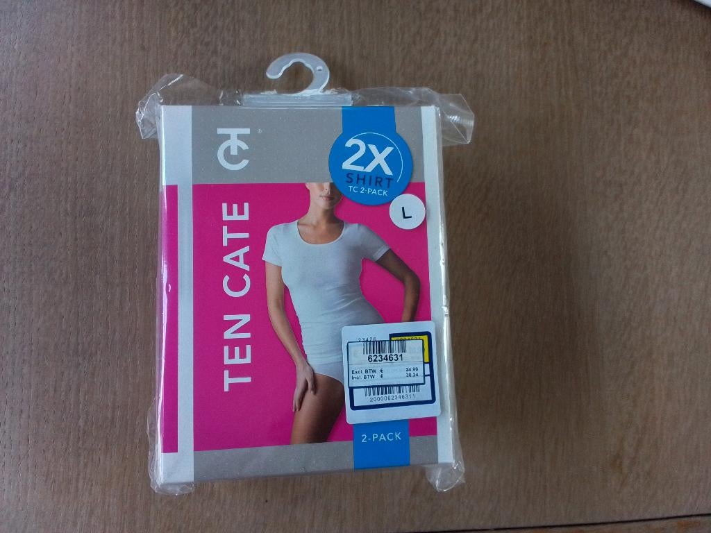 Dames shirt. Korte mouw. Maat L. Wit. Ten cate, Ophalen of Verzenden, Wit, Slip