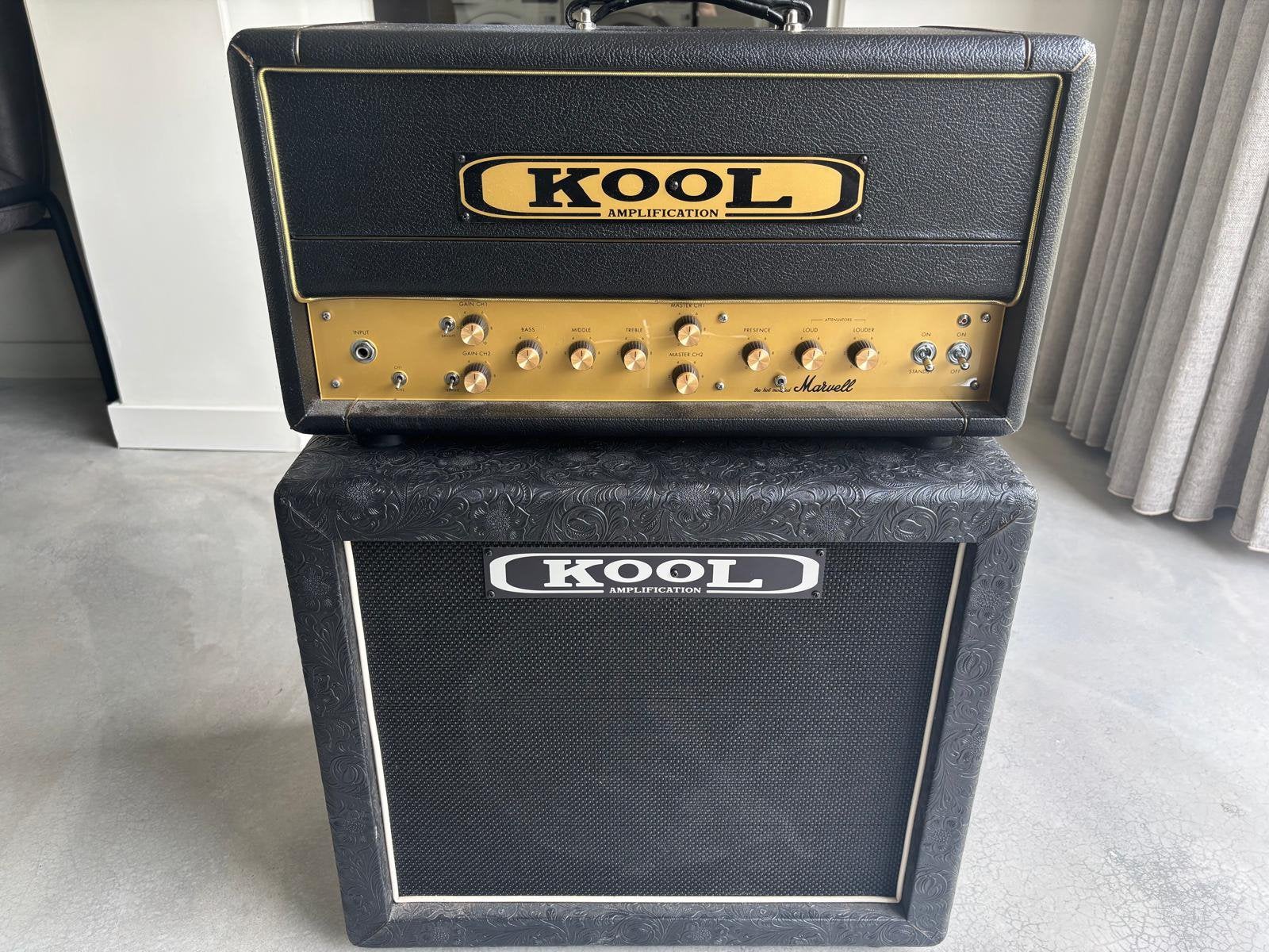 Kool Marvell Hot modded met Kool cabinet celestion creamback, Ophalen, Zo goed als nieuw, Minder dan 50 watt