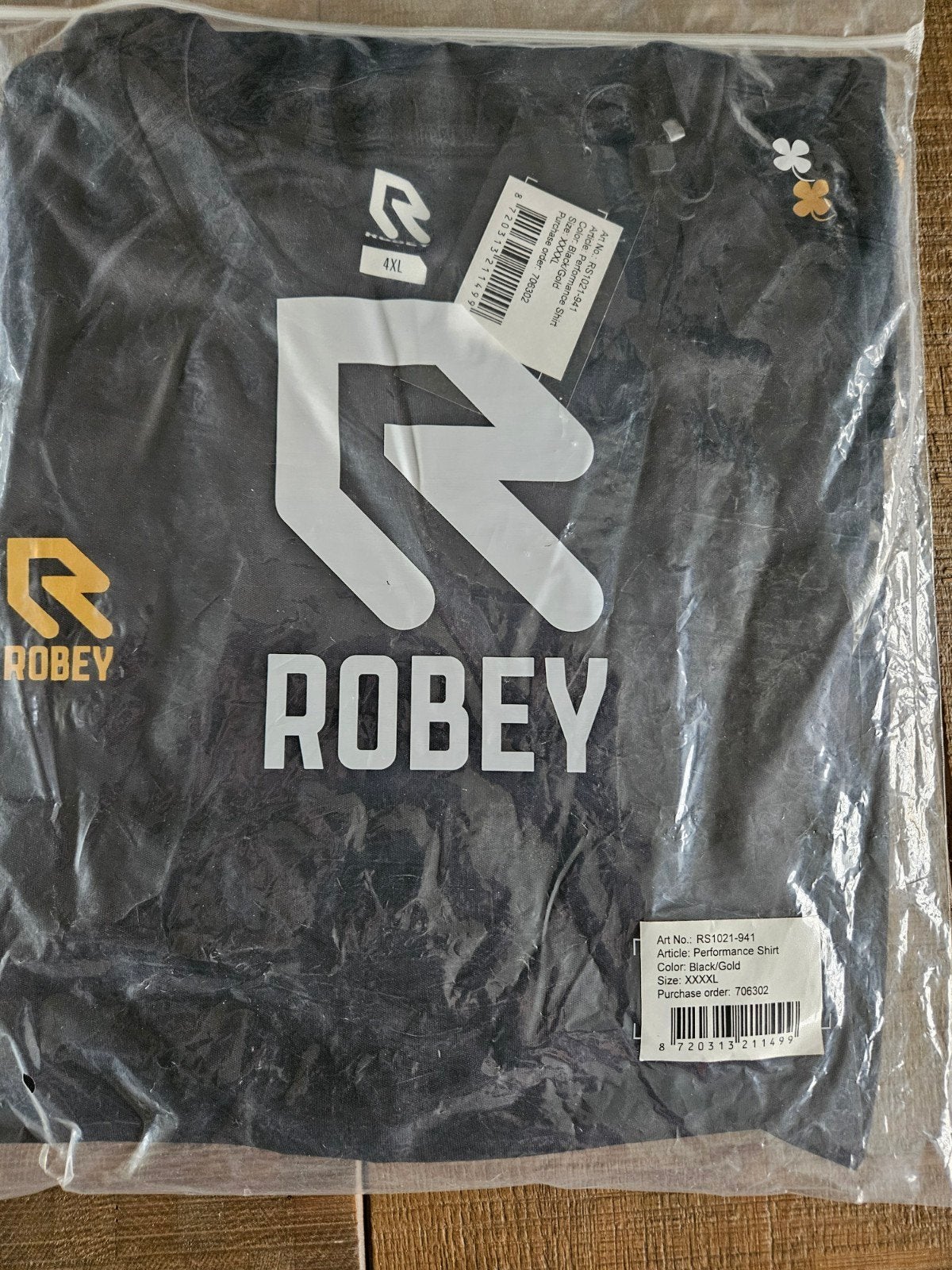 Robey Performance Shirt Zwart/Goud - Nieuw met kaartjes, Nieuw, Overige maten, Ophalen of Verzenden, Algemeen