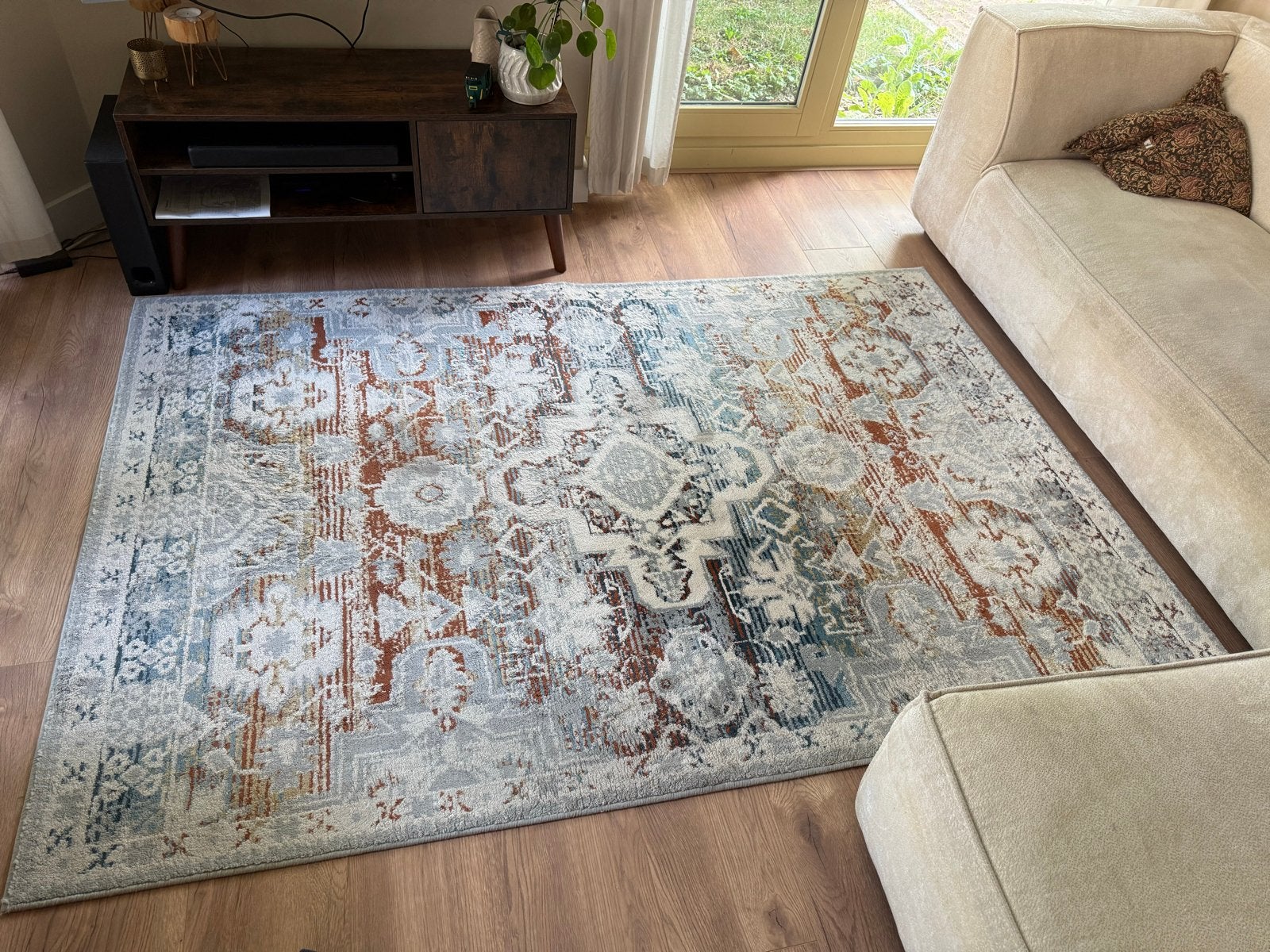 IKEA RANDBÖL Vloerkleed - 160x235 cm - Gebruikt, Ophalen, Gebruikt, 150 tot 200 cm, 200 cm of meer