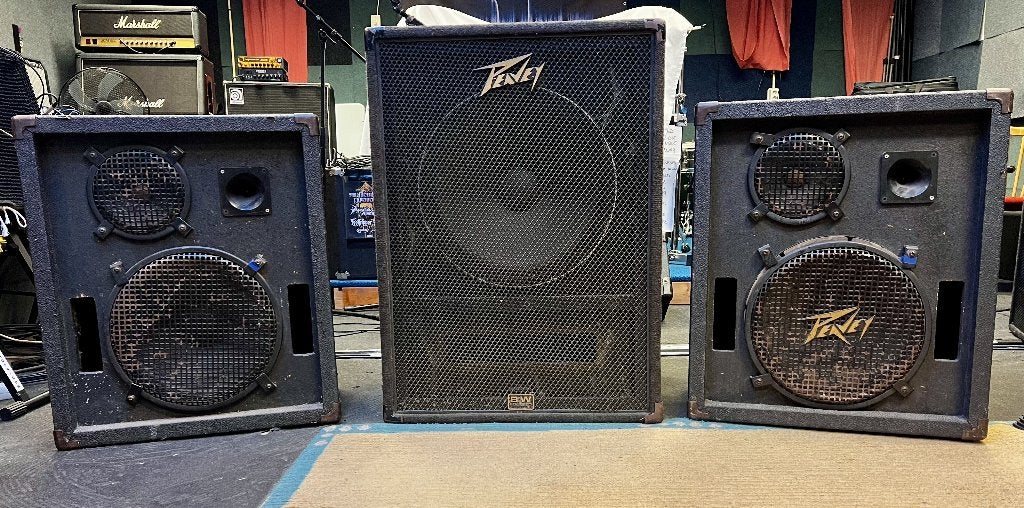 Peavey 118-SUB-8 en ES-315, Audio, Tv en Foto, Luidsprekers, Gebruikt, Speakerset, Ophalen, 150 watt of meer