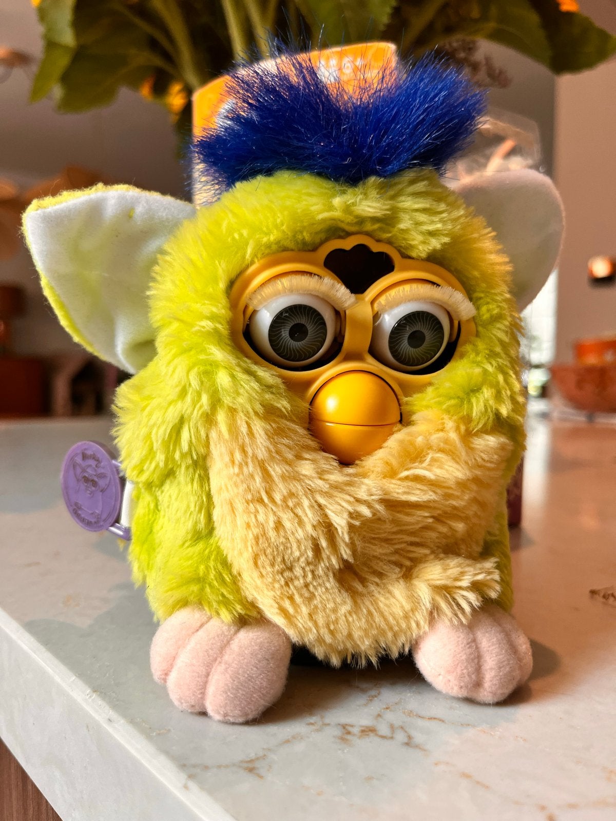 Vintage Furby (1998) Kiwi - gebruikt in beschadigde doos, Ophalen of Verzenden, Gebruikt, Jongen of Meisje