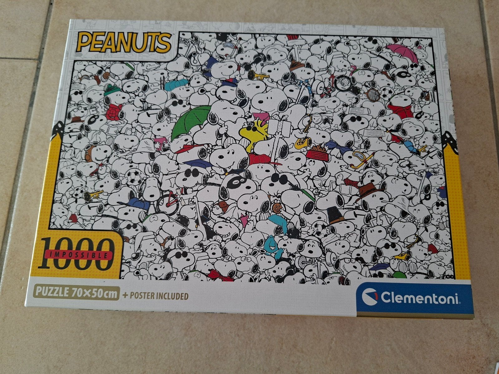 Puzzel Snoopy, peanuts, Clementoni, Ophalen of Verzenden, 500 t/m 1500 stukjes, Zo goed als nieuw, Legpuzzel