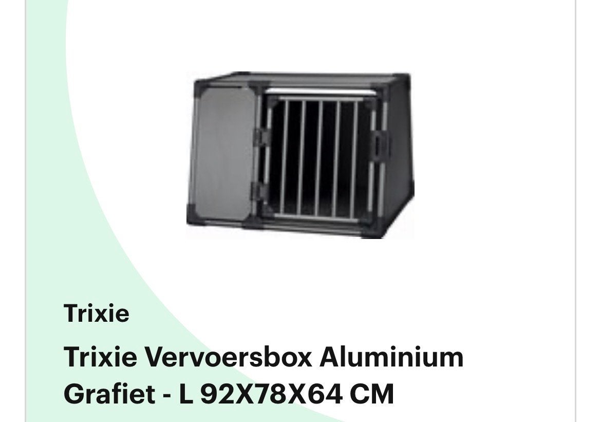 Trixie vervoerbox autobench hond, Trixie, Ophalen, Gebruikt