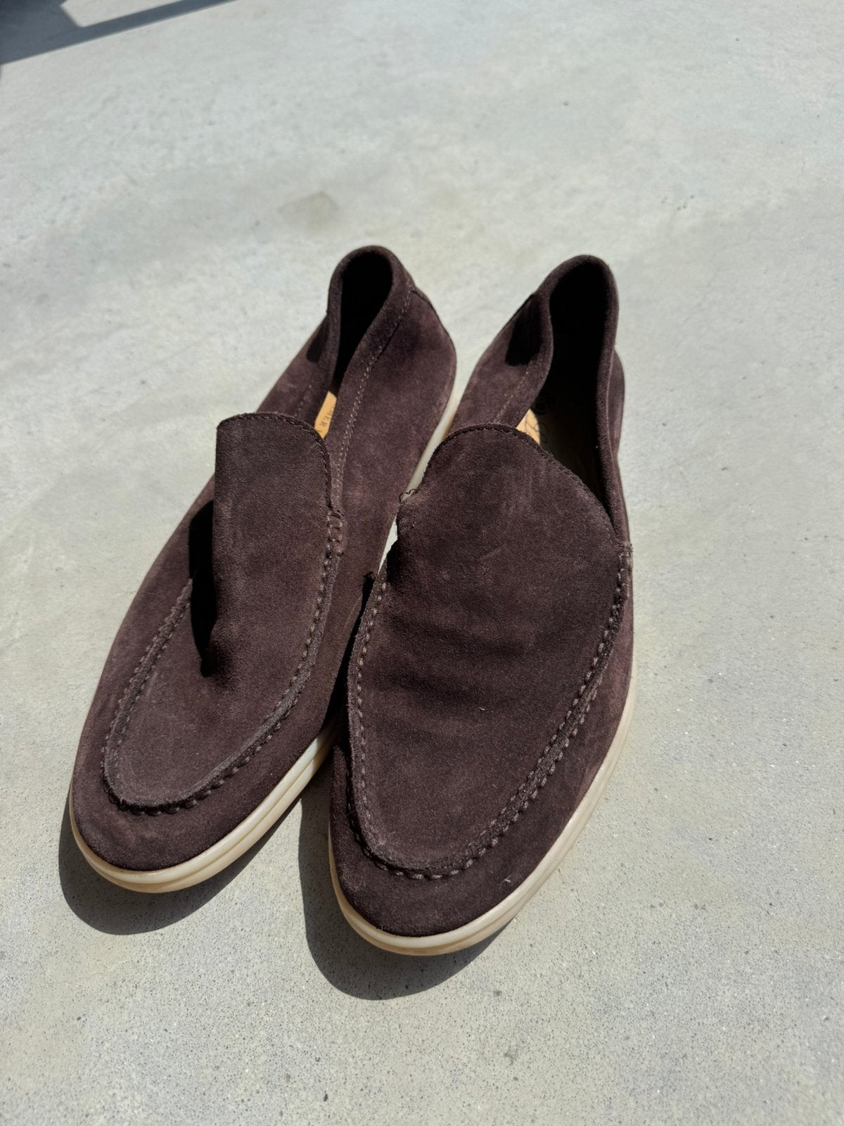 Loro Piana Summer Walk brown suede, Ophalen of Verzenden, Zo goed als nieuw, Jongen of Meisje