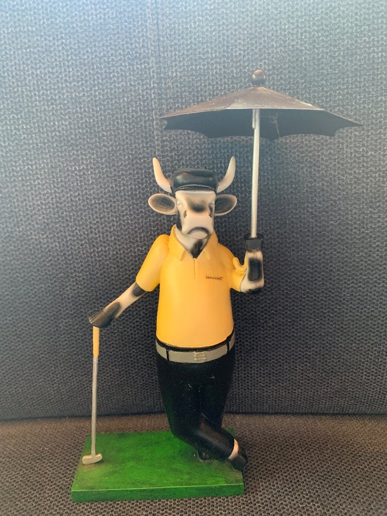 Cowparade, koe met golf club, Verzenden, Zo goed als nieuw, Dier