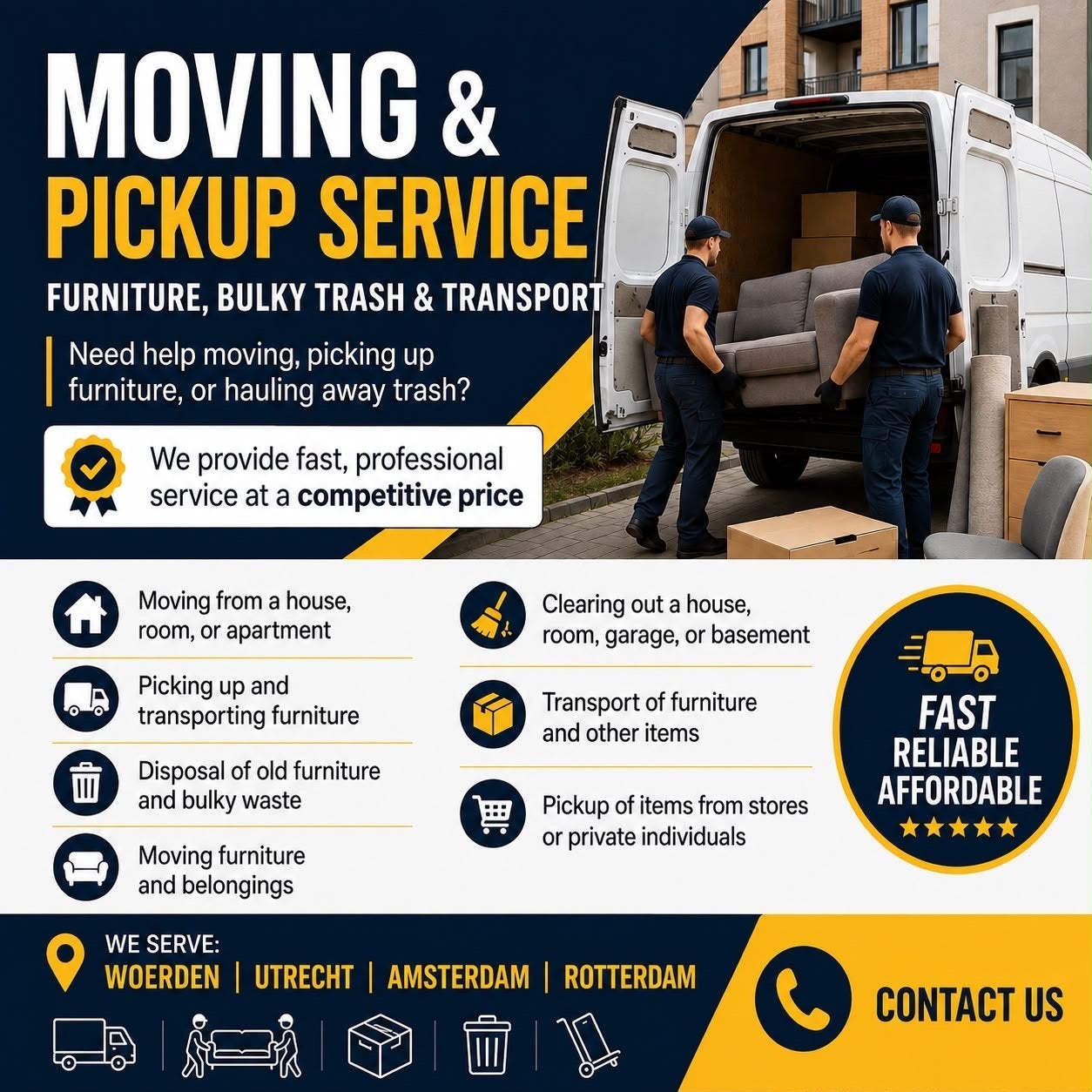 VERHUIS & OPHAALSERVICE – MEUBELS, GROFVUIL & TRANSPORT, Inpakservice, Verhuizen binnen Nederland