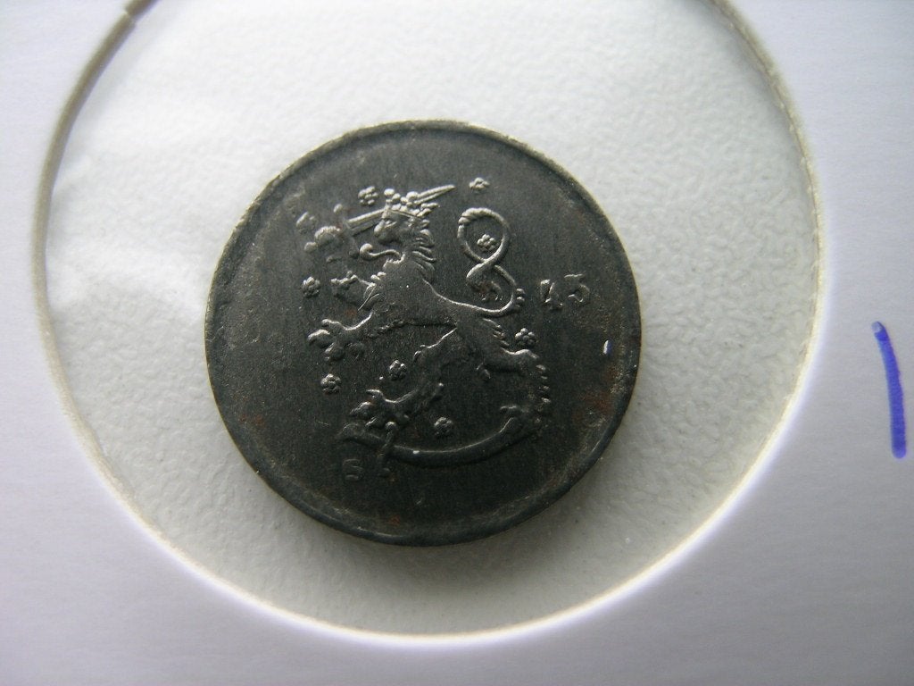 25 Pennia 1945 Finland (nr 1), Ophalen of Verzenden, Overige landen, Losse munt