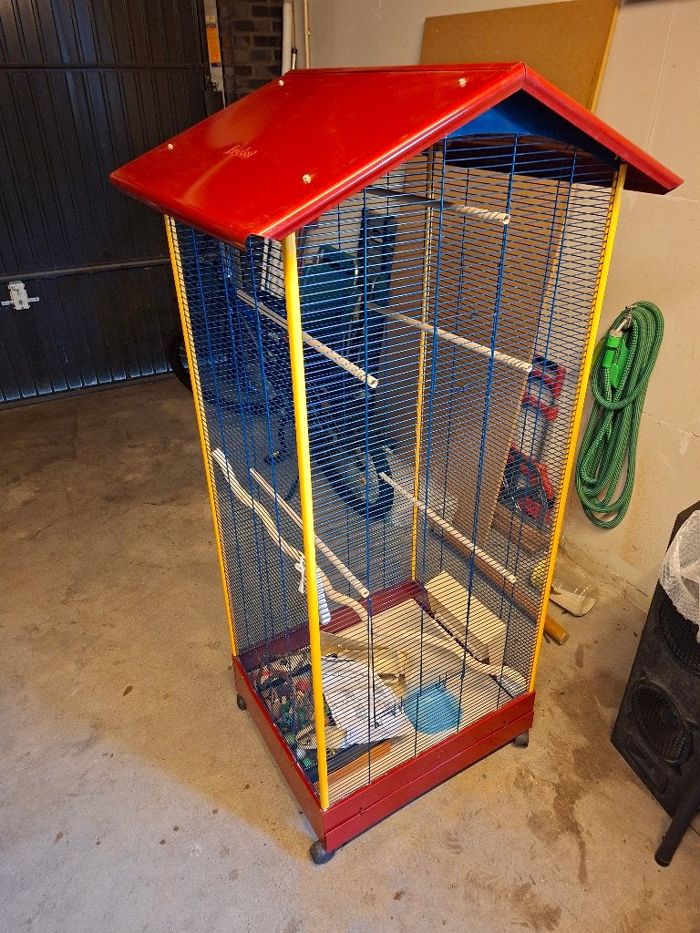 Volière met toebehoren!, Dieren en Toebehoren, Ophalen, Zo goed als nieuw, Aluminium, Volière