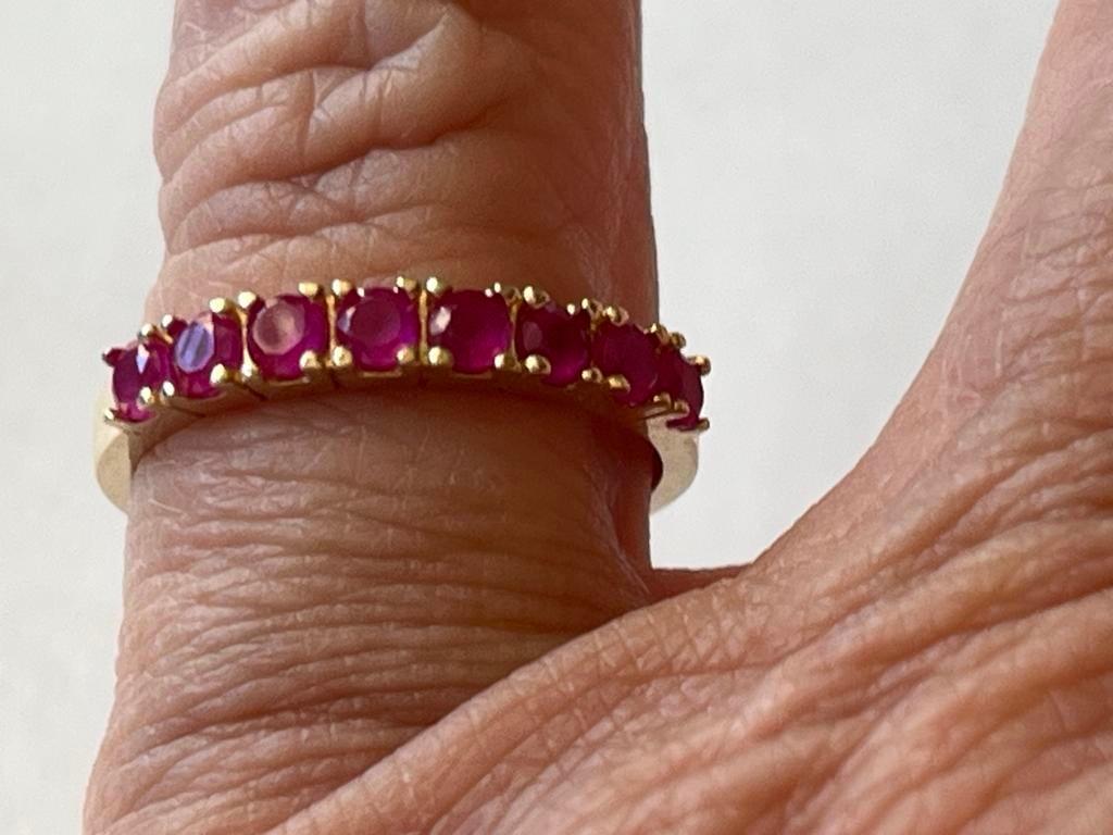 Gouden ring met natuurlijke Robijn, 14 CT, maat 16,75, Sieraden, Tassen en Uiterlijk, Ringen, Verzenden, Met edelsteen, Dame, Goud