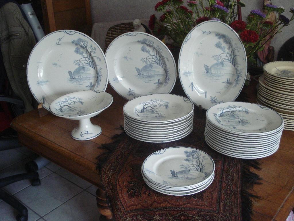 prachtige gave serviesdelen MARINES van REGOUT, Ophalen of Verzenden