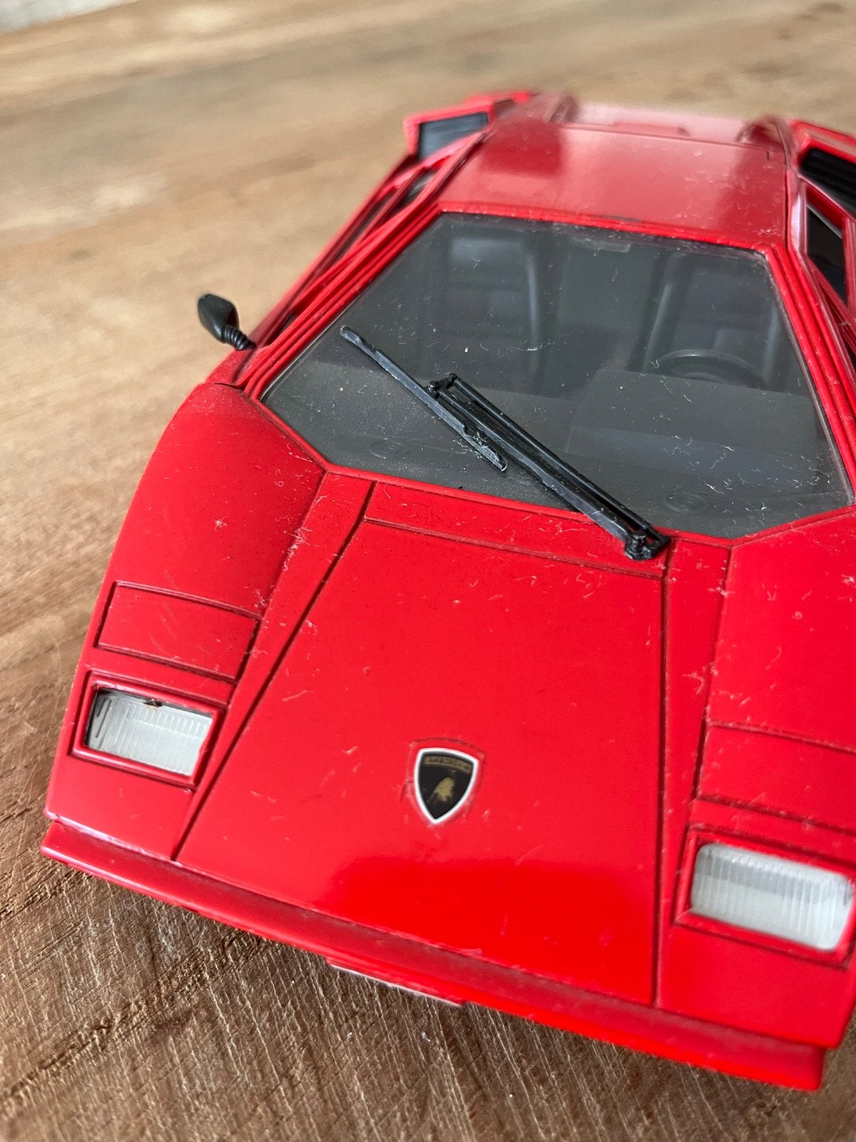 Rode Lamborghini Countach modelauto, schaal 1:18, Ophalen of Verzenden, Gebruikt, 1:9 t/m 1:12, Auto