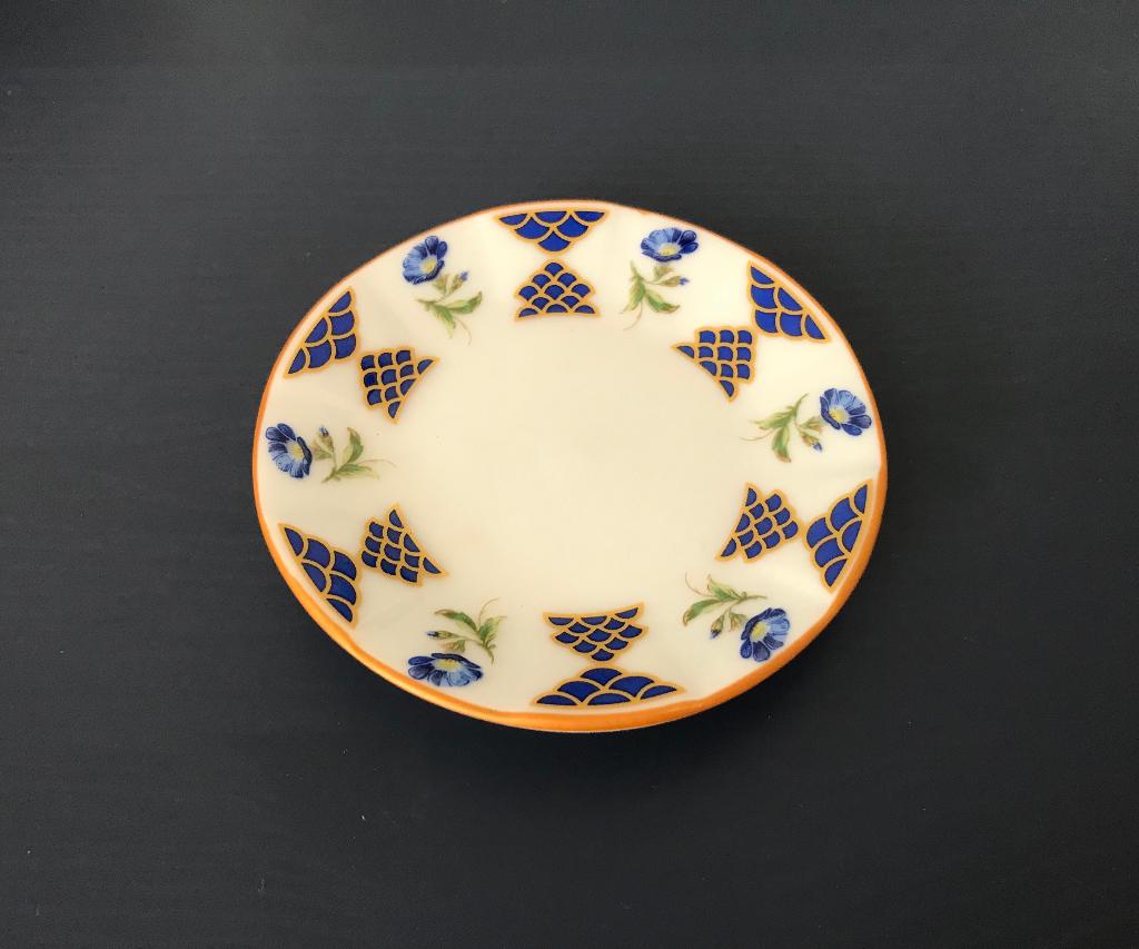 Mini porseleinen bordje met bloemetjes, Ophalen of Verzenden