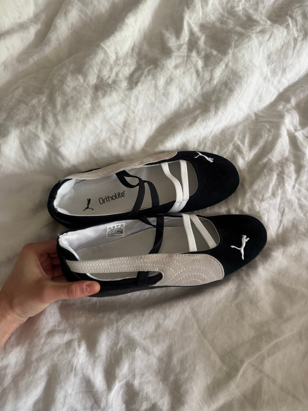 Puma Sneakerina ballerina's, maat 40 (valt als 39), Ophalen of Verzenden, Zo goed als nieuw, Zwart, Ballerina's