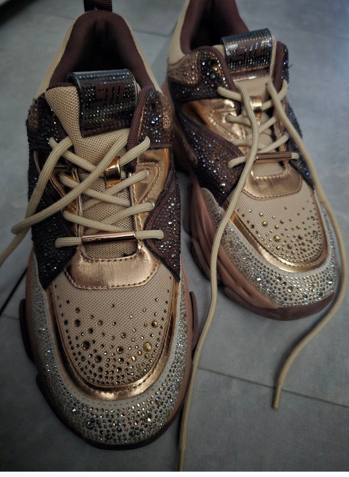 Steve Madden sneakers maat 42, zo goed als nieuw, Ophalen, Bruin, Steve Madden, Sneakers of Gympen